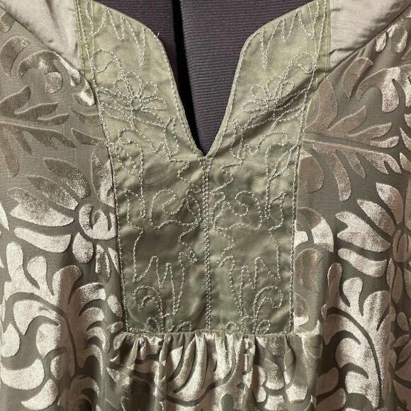 French Bazaar Iridescent Bo Ho BLouse XL - Picture 3 of 10